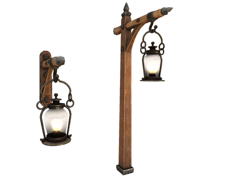 Second Life Marketplace - [Tia] Village Street Lamps (Boxed)
